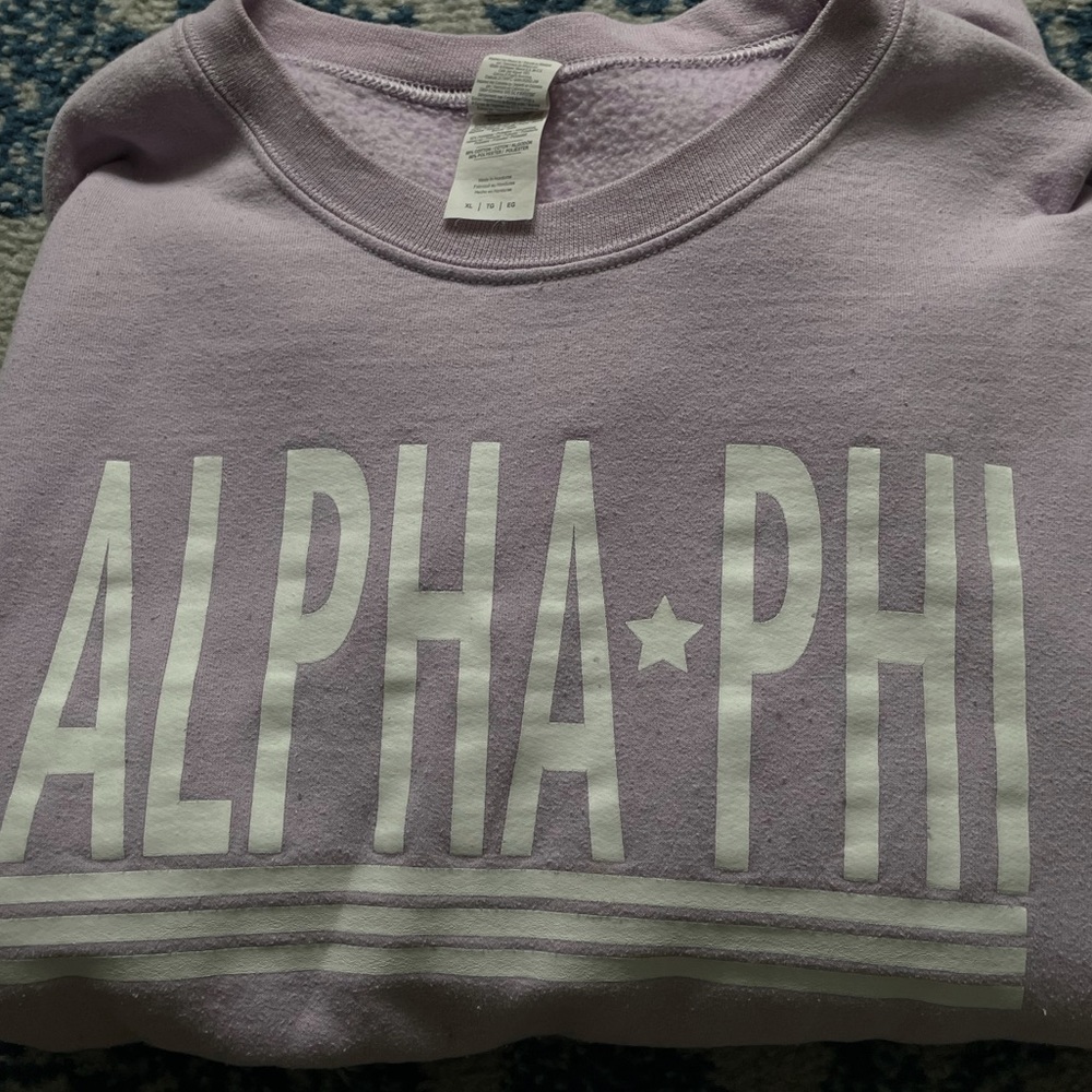 Alpha Phi lavender crewneck